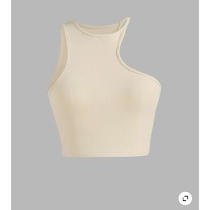 Solid Cut Out Asymmetrical Tank Top
